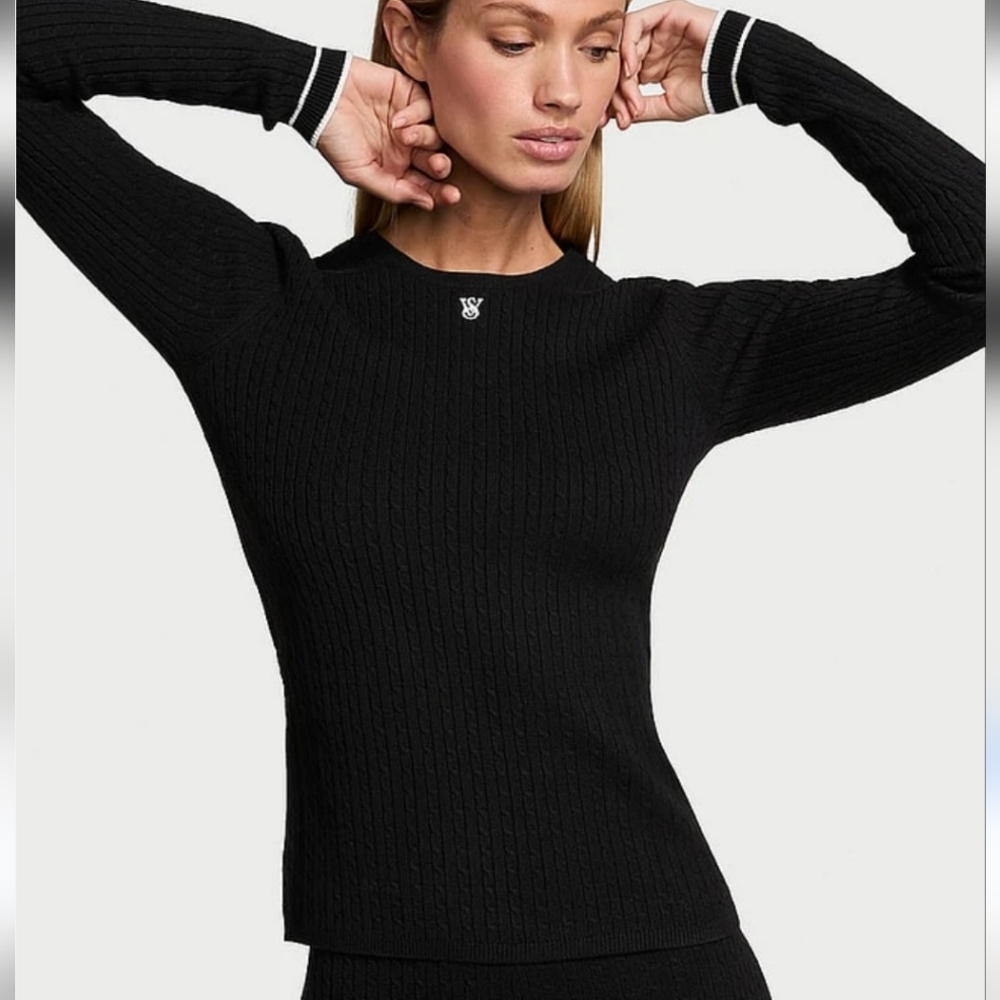 Victoria's Secret Black Ribbed Sweater